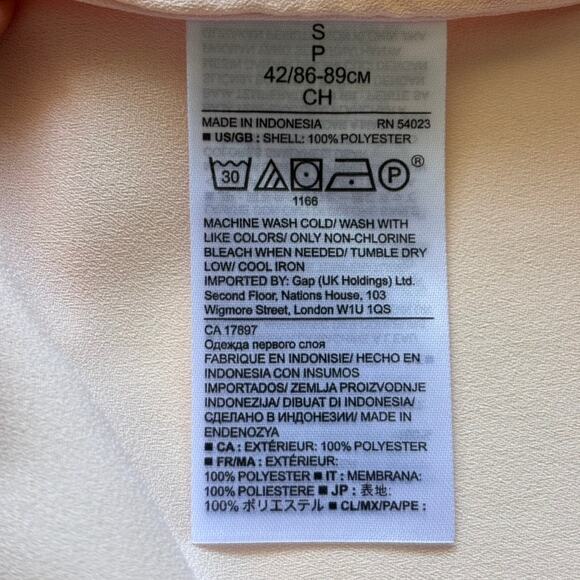 NWT Banana Republic Sz S Peach V-Neck Lightweight Sleeveless Top Flowy Dressy - Picture 9 of 9